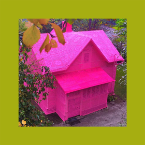 Crocheted Pink House in Swedem