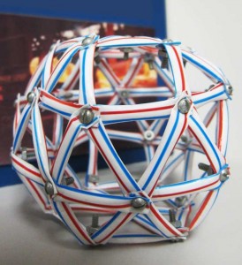 Geodesic dome with straws