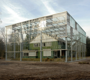 glass box house