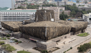 Ibrahim Mahama wrapped Accra National Theater photo