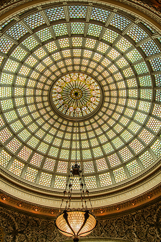 The Tiffany Dome in the Chicago Cultural Center