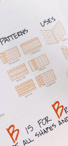 patterns page from Little Architects Book