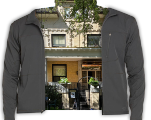 image of a house wearing a jacket