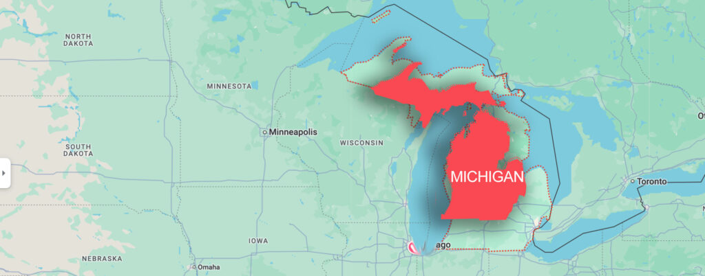 map of Michigan